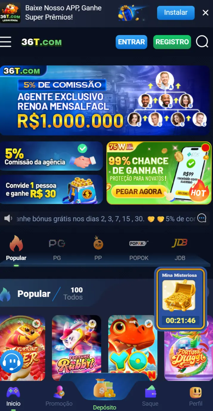 36t Promoção limitada jogos oficiais Ganhe Premiações